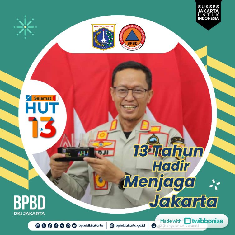 Ucapan Pj Gubernur untuk HUT BPBD DKI ke-13